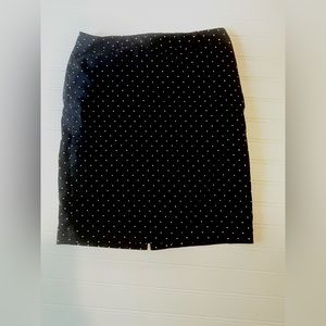 Liz Claiborne  size 4 short black with white polka dots above knee form fitting